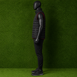 Gilet matelassé d'hiver pour homme avec logo personnalisé, sans manches, résistant à l'eau, chaud, décontracté, coupe ajustée, pour l'extérieur - Product Image 5