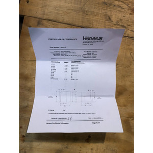 Heraeus 81113166 Rotary Target, ONYX 62.368 FG MO - Equipo y Piezas de Semiconductores de Confianza con Legado Global - Product Image 5