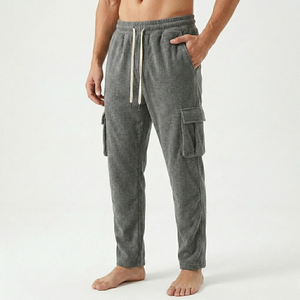 Pantalon de jogging cargo en molleton épais et chaud pour homme – Qualité supérieure, coupe confortable, multi-poches, idéal pour l'extérieur - Product Image 2