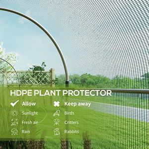Rete da Giardino in Acciaio Zincato Verde 4FT X 12FT con Porta con Cerniera, Tenda di Protezione per Piante - Product Image 4