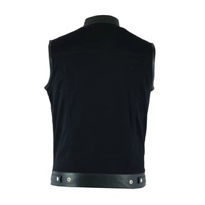 เสื้อกั๊กเดนิมผ้าแคนวาสลำลองสำหรับผู้ชาย สีพื้น ผ้าฝ้าย 100% ระบายอากาศได้ดี คุณภาพสูง ราคาขายส่ง - Product Image 6