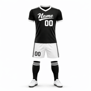 Wholesale Personalized Custom Unisex Soccer Jersey Set Short Athletic Fit Sublimated Print Football Team Training Uniform - Product Image 3