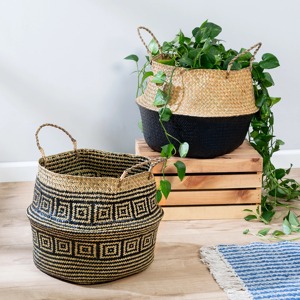 Seagrass <b>baskets</b> in custom colors and patterns Handmade <b>Storage</b> <b>Basket</b> Wholesale eco-friendly Made in Vietnam - Product Image 3