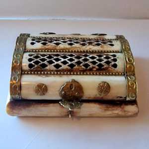 Handmade Bone Inlay Coaster <b>Set</b> <b>Square</b> Pattern Rectangle Shape Classic Style for Elegant Dining Table Accessories Jewelry Boxes - Product Image 2