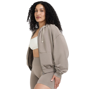 Sudadera con capucha extragrande para mujer, con cremallera completa, manga larga, capucha con cordón, estilo casual, urbano y deportivo - Product Image 3