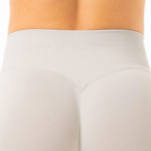 Shorts de Yoga de Cintura Alta en Gris Sólido para Mujer, Deportivos, Transpirables y Elásticos, para Entrenamiento en Gimnasio, Running y Ropa Deportiva - Product Image 6