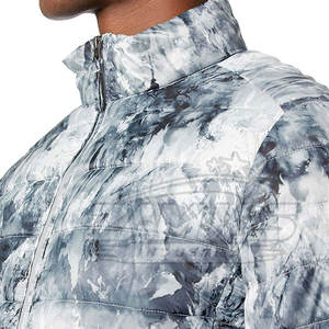 Chaqueta de Plumón Personalizada con Logotipo Frontal, Ecológica, Transpirable, de Lona, para Hombre, con Cuello Alto - Product Image 4