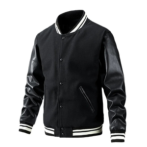 Premium Classic Button Vintage Baseball Custom Logo Varsity <b>Jacket</b> Full Customizable Letterman <b>Jacket</b> Thin Wholesale OEM - Product Image 1