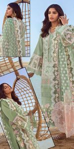 Elegante Salwar Kameez Verde Bordado para Mujer, Vestido Tradicional Holgado, Ropa Formal de Verano, Vestido Indio y Pakistaní de Algodón - Product Image 1