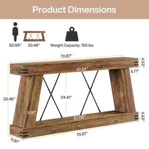 Console Table for Use As a Sofa Table Entrance Table Bar Table Wine Table or Coffee Table - Product Image 5