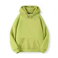 Sweat-shirt à capuche vierge de haute qualité pour impression personnalisée, modèle homme oversize vert moutarde - Product Image 2