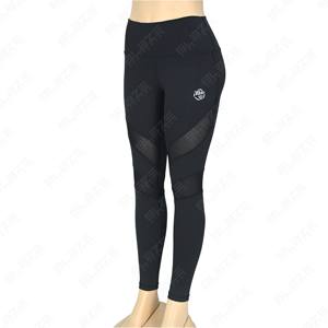 Leggings de yoga à la mode extensible dans les quatre sens de bonne qualité Leggings de gymnastique taille haute pour femmes Leggings de yoga taille élastique panneau en maille - Product Image 1