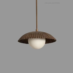 Contemporary Mid Century Modern Brass <b>LED</b> Pendant Metal Dome Shade Adjustable Height <b>Dimmable</b> Vintage <b>Ceiling</b> Hanging Fixture - Product Image 2