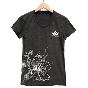 เสื้อยืดพิมพ์ลายดอกไม้สำหรับผู้หญิง แขนสั้น คอกลม ผ้าฝ้ายเจอร์ซีย์ ทรงเข้ารูป สไตล์ลำลอง สำหรับฤดูใบไม้ผลิและฤดูร้อน - Product Image 2