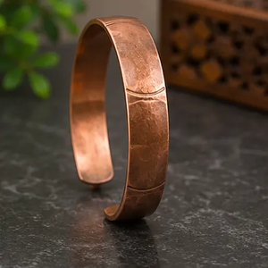 NEHA ENTERPRISES - Brazalete de Cobre Ajustable Hecho a Mano, Clásico y de Lujo, con Personalización - Colección de Regalos Kada - Product Image 6