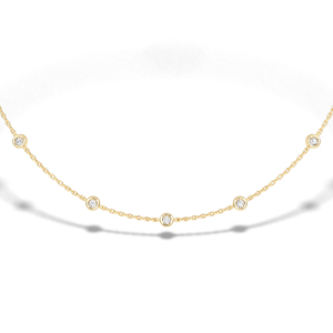 Collar de diamantes de corte redondo certificado por IGI, collar de diamantes cultivados en laboratorio para uso diario de proveedor y fabricante indio. - Product Image 3