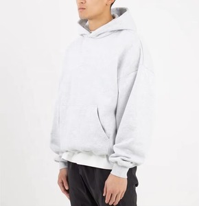 Sweat-shirt à capuche personnalisé, surdimensionné, en molleton de coton, avec broderie et impression, étiquette privée, vente en gros, directement de l'usine - Product Image 5