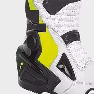 Leather Motorcycle Racing <b>Boots</b> For Men Durable Protective Riding Footwear Breathable Waterproof Windproof High Performance - Product Image 3