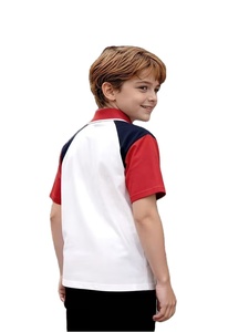 <b>Boys</b> Summer Casual Two-Piece Set Featuring Small Stand-<b>up</b> Collar Half-button Fashion Short-sleeve Jersey Print Top Stylish ODM - Product Image 2