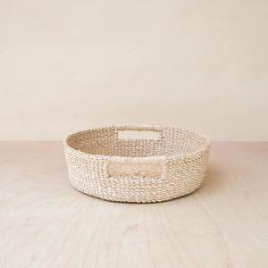 Cesta redonda sencilla de mimbre tejida a mano, cesta de almacenamiento ecológica al por mayor, hecha en Vietnam - Product Image 2