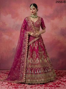 Double Dupatta Combine Flair <b>Bridal</b> lehenga in Barrat style work - Product Image 6