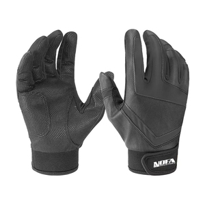 Guantes de Bateo de Cuero Negro NOFA INDUSTRIES, Cierre de Hebilla Ambidiestro, Tejido de Punto Acolchado, para Entrenamiento de Béisbol para Adultos - Product Image 1