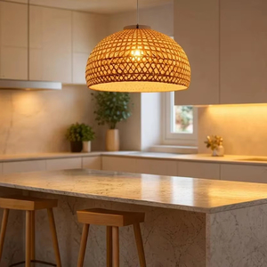 Handwoven Rattan Pendant Lamp Bamboo Wicker Hanging Light Boho <b>Ceiling</b> Lamp Kitchen Island Bedroom Lighting Supplier - Product Image 1