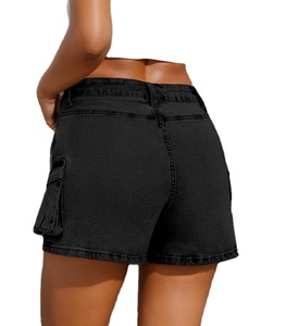 Pantalones Cortos Cargo de Mezclilla Elásticos Casuales Transpirables de Cintura Media para Hombre, Dobladillo Plegado, Pantalones Cortos de Verano Modernos 2026 - Product Image 2