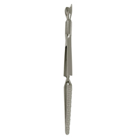 Pince à épiler professionnelle en acier inoxydable pour nail art, baguette magique, double tête en C, outils multifonctions pour pincer les ongles, pour gel acrylique
