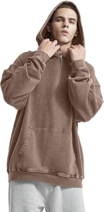 Heavyweight Hoodies <b>Men</b> Women <b>Thick</b> Cotton <b>Fleece</b> 400 GSM Oversized Pullover Streetwear Custom OEM Wholesale - Product Image 6
