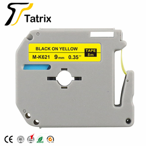 Ruban adhésif compatible Tatrix M-K221 M-K621 M-K421 M-K921 9mm*8m pour imprimantes <span class=keywords><strong>Brother</strong></span> PT-65 70 <span class=keywords><strong>80</strong></span> 90 M95 - Product Image 1