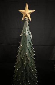 Sapin de Noël rustique en fer sur pied avec étoile sur le dessus - Product Image 4