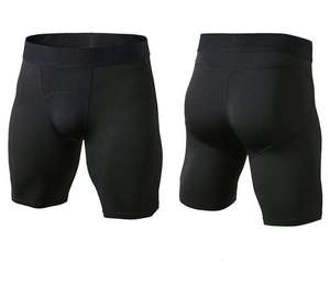 Shorts de compression pour hommes, séchage rapide, athlétiques, pour la gym, le fitness, la course, l'entraînement, avec logo personnalisé, en spandex, pour le sport et le yoga - Product Image 3