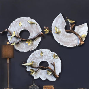 Décoration Murale 3D en Métal : Art Mural pour Salle à Manger, Accessoires Muraux, Ornement Artistique, Branches d'Oiseaux en Métal, Décoration Murale de Luxe pour la Maison - Product Image 1