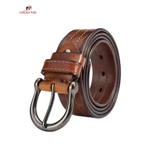 Genuine Leather Belts From Pakistan Solid Brass Buckle 100% Cowhide Fashion Custom Logo Printing Suitable Price In High Quality