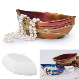 แม่พิมพ์ซิลิโคนเรซิ่นอีพ็อกซี่สำหรับทำกล่องเก็บของตกแต่งรูปเรือโจรสลัดลมทะเล ยี่ห้อ Rui Gypsum Ce - Product Image 5