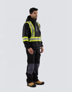 Sudadera de Seguridad de Alta Visibilidad con Cremallera, Reflectante, Certificada CE, de Poliéster Antidesgarro, para Trabajo y Construcción - Product Image 2