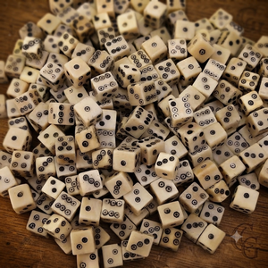 Dados D6 de Marfil Hechos a Mano, Ecológicos y Rústicos, Dados de Juego de Seis Caras para Regalos de Boda, Venta al Por Mayor - Product Image 2