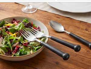 Modern Flatware <b>Set</b> Stainless Steel <b>Cutlery</b> <b>Black</b> Handle Dishwasher Safe Wedding Dining Tableware Elegant Kitchen Essentials - Product Image 6