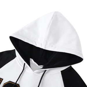 |   Alpha |   Sweat à capuche unisexe en molleton épais, style streetwear, avec broderie personnalisée et patch en chenille, motif lettres grecques - Product Image 3