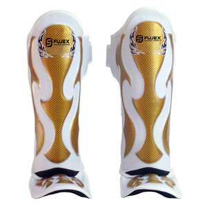 MMA Muay Thai Training <b>Leg</b> <b>Warmers</b> Light Kicking Shin Pads New Professional Protection PU Leather Boxing Shin Guards Ankle - Product Image 2