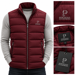Chaleco Acolchado Sin Mangas para Hombre, Tallas Grandes, Chalecos con Capucha, Chaleco de Plumón para Hombre, Logotipo Personalizado, Invierno - Product Image 5