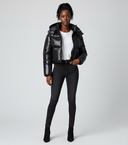 Nouvelle Tendance Manteau Doudoune Femme Personnalisé à Manches Longues Couleur Unie en Coton Teint Imperméable Écologique Grande Taille Décontracté Chaud - Product Image 1