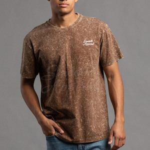 T-shirt pour homme en coton 100% avec effet délavé, de haute qualité, séchage rapide, léger, style décontracté, style urbain, mode moderne - Product Image 2