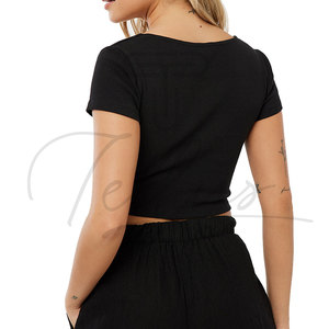 Top Corto de Mujer Elegante de Alta Calidad al por Mayor, Último Diseño de Top Corto de Mujer para Venta en Línea - Product Image 2