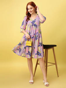 Vestido midi de nuevo diseño y la mejor calidad. Adorable y muy favorecedor para todas las formas y tallas del cuerpo. Hermoso vestido corto para mujer. - Product Image 2