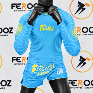 Ensemble deux pièces de vêtements de sport sublimés : haut de compression à manches longues et short pour entraînement - Product Image 2