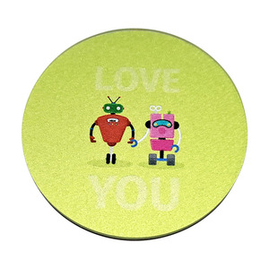 Aimant de réfrigérateur rond en acrylique, design original Art Déco, autocollant magnétique, diamètre 47 mm - Product Image 3