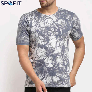 SPOFIT Men's Short Sleeve Printed T-<b>Shirt</b> Slim Fit Quick Dry Knitted Sporty O-Neck <b>100</b>% <b>Polyester</b> Sublimation Transfer Print - Product Image 1