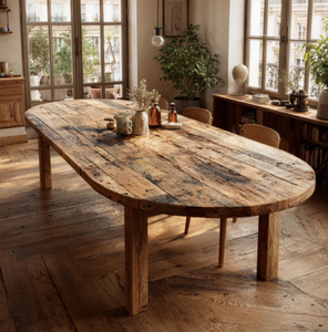 Mesa de Comedor de Madera de Mango Sólida de Estilo Europeo, Diseño Moderno, Espuma Ecológica de Alta Densidad para Uso en Hogar, Oficina, Restaurante y Gimnasio - Product Image 4